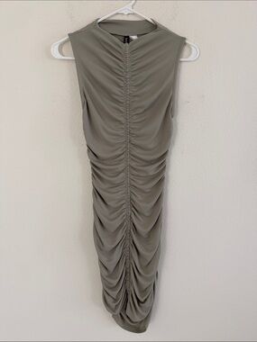 H&M Ruched Sleeveless Midi Dress